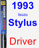 Driver Wiper Blade for 1993 Isuzu Stylus - Vision Saver