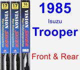 Front & Rear Wiper Blade Pack for 1985 Isuzu Trooper - Vision Saver