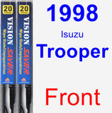 Front Wiper Blade Pack for 1998 Isuzu Trooper - Vision Saver