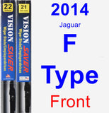 Front Wiper Blade Pack for 2014 Jaguar F-Type - Vision Saver