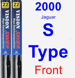 Front Wiper Blade Pack for 2000 Jaguar S-Type - Vision Saver