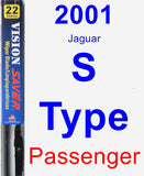 Passenger Wiper Blade for 2001 Jaguar S-Type - Vision Saver
