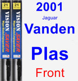 Front Wiper Blade Pack for 2001 Jaguar Vanden Plas - Vision Saver