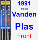 Front Wiper Blade Pack for 1991 Jaguar Vanden Plas - Vision Saver