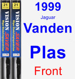 Front Wiper Blade Pack for 1999 Jaguar Vanden Plas - Vision Saver