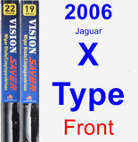 Front Wiper Blade Pack for 2006 Jaguar X-Type - Vision Saver