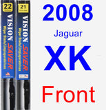 Front Wiper Blade Pack for 2008 Jaguar XK - Vision Saver