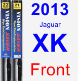 Front Wiper Blade Pack for 2013 Jaguar XK - Vision Saver