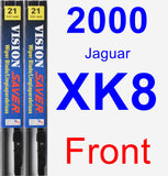 Front Wiper Blade Pack for 2000 Jaguar XK8 - Vision Saver