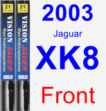 Front Wiper Blade Pack for 2003 Jaguar XK8 - Vision Saver