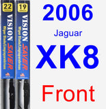 Front Wiper Blade Pack for 2006 Jaguar XK8 - Vision Saver