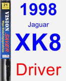 Driver Wiper Blade for 1998 Jaguar XK8 - Vision Saver