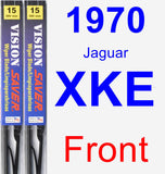Front Wiper Blade Pack for 1970 Jaguar XKE - Vision Saver