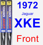 Front Wiper Blade Pack for 1972 Jaguar XKE - Vision Saver