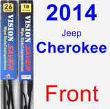 Front Wiper Blade Pack for 2014 Jeep Cherokee - Vision Saver