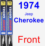 Front Wiper Blade Pack for 1974 Jeep Cherokee - Vision Saver