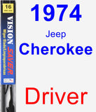 Driver Wiper Blade for 1974 Jeep Cherokee - Vision Saver