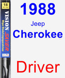 Driver Wiper Blade for 1988 Jeep Cherokee - Vision Saver