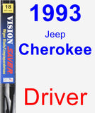 Driver Wiper Blade for 1993 Jeep Cherokee - Vision Saver