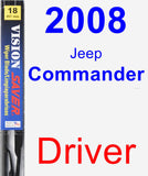 Driver Wiper Blade for 2008 Jeep Commander - Vision Saver