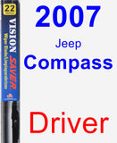 Driver Wiper Blade for 2007 Jeep Compass - Vision Saver