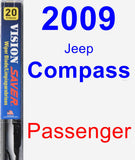 Passenger Wiper Blade for 2009 Jeep Compass - Vision Saver