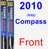 Front Wiper Blade Pack for 2010 Jeep Compass - Vision Saver