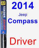 Driver Wiper Blade for 2014 Jeep Compass - Vision Saver