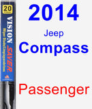 Passenger Wiper Blade for 2014 Jeep Compass - Vision Saver