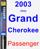 Passenger Wiper Blade for 2003 Jeep Grand Cherokee - Vision Saver