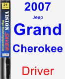 Driver Wiper Blade for 2007 Jeep Grand Cherokee - Vision Saver