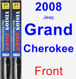 Front Wiper Blade Pack for 2008 Jeep Grand Cherokee - Vision Saver