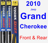 Front & Rear Wiper Blade Pack for 2010 Jeep Grand Cherokee - Vision Saver