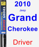 Driver Wiper Blade for 2010 Jeep Grand Cherokee - Vision Saver