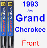 Front Wiper Blade Pack for 1993 Jeep Grand Cherokee - Vision Saver