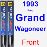 Front Wiper Blade Pack for 1993 Jeep Grand Wagoneer - Vision Saver