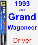 Driver Wiper Blade for 1993 Jeep Grand Wagoneer - Vision Saver
