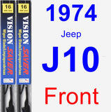 Front Wiper Blade Pack for 1974 Jeep J10 - Vision Saver