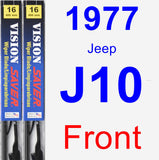 Front Wiper Blade Pack for 1977 Jeep J10 - Vision Saver