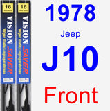 Front Wiper Blade Pack for 1978 Jeep J10 - Vision Saver