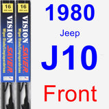 Front Wiper Blade Pack for 1980 Jeep J10 - Vision Saver