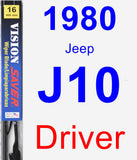 Driver Wiper Blade for 1980 Jeep J10 - Vision Saver