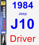 Driver Wiper Blade for 1984 Jeep J10 - Vision Saver