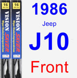 Front Wiper Blade Pack for 1986 Jeep J10 - Vision Saver