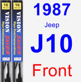 Front Wiper Blade Pack for 1987 Jeep J10 - Vision Saver