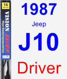 Driver Wiper Blade for 1987 Jeep J10 - Vision Saver