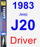 Driver Wiper Blade for 1983 Jeep J20 - Vision Saver