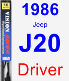 Driver Wiper Blade for 1986 Jeep J20 - Vision Saver