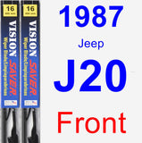 Front Wiper Blade Pack for 1987 Jeep J20 - Vision Saver