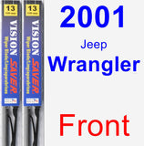 Front Wiper Blade Pack for 2001 Jeep Wrangler - Vision Saver